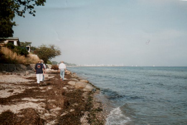 (Foto af strand før havnen)